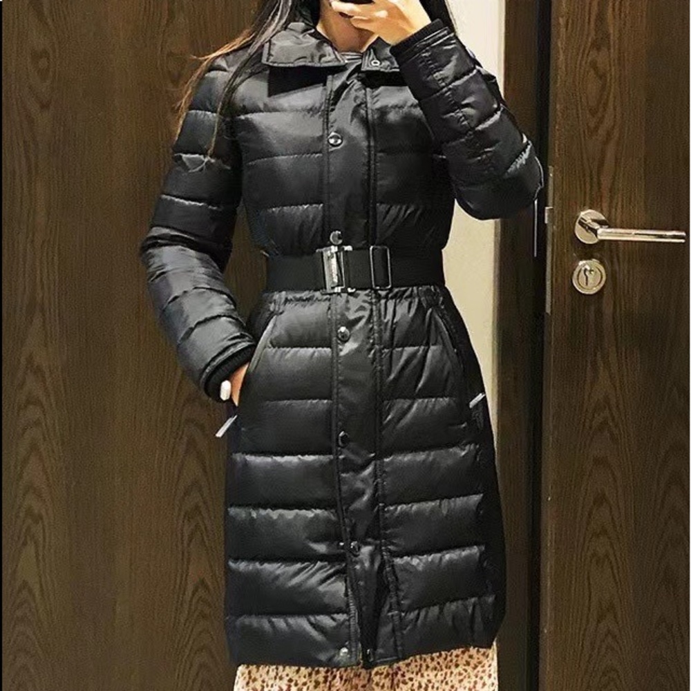 Burberry London"Abbeydale"Belted Feather Fill Puffer Coat Size US4=UK6
